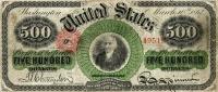 p142 from United States: 500 Dollars from 1863